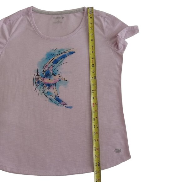 Women's Colorful Bird Flying Free T-Shirt Size Large - Picture 7 of 9